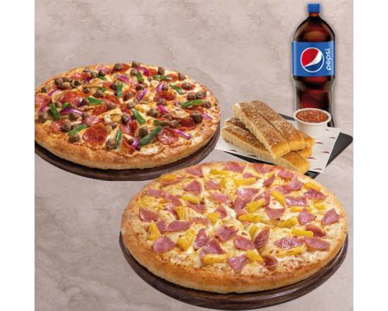 Banquete XL - Pizza Mediana Especialidad + Pizza Grande Especialidad