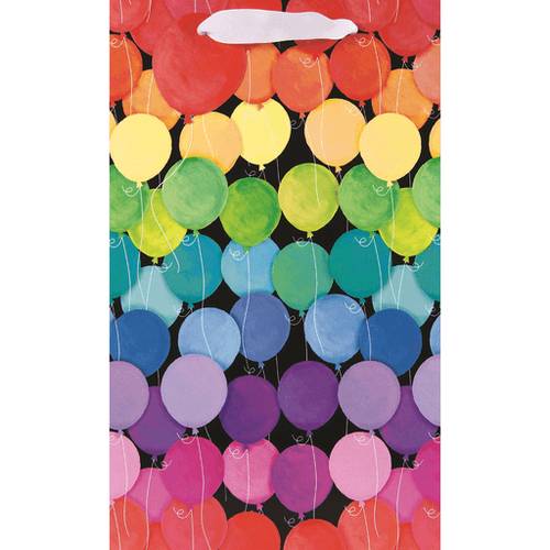 The Gift Wrap Company Rainbow Balloons Double Gift Bag (7.88in bottle)