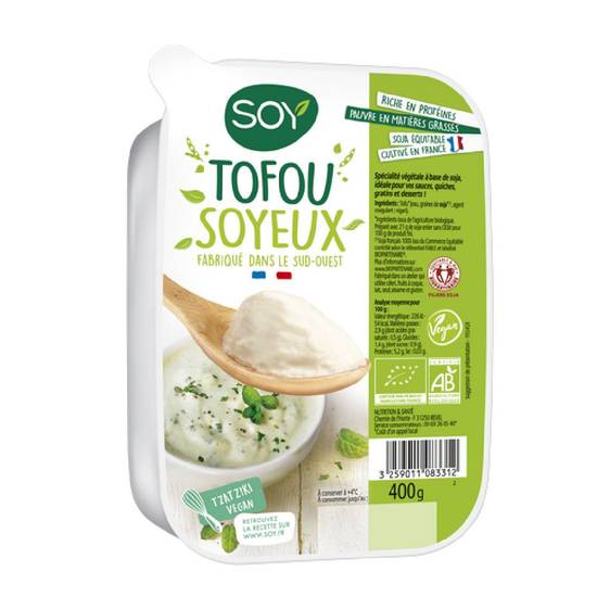 Tofu soyeux soy 400g - SOY - BIO