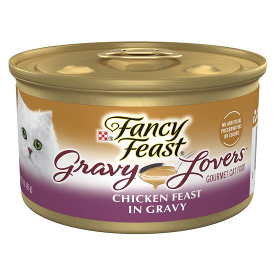 Fancy Feast Purina Lovers Feast Gravy in Gourmet Cat Food (chicken)