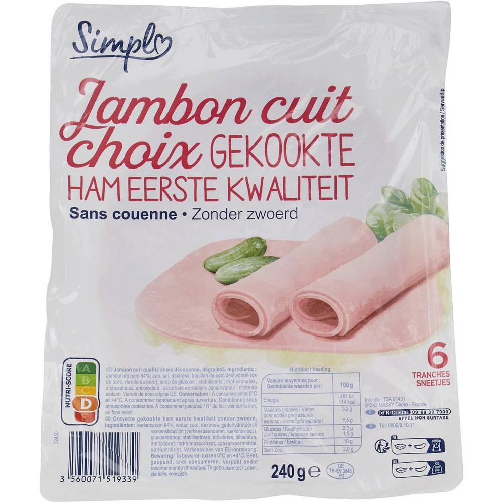 Simpl - Jambon cuit choix sans couenne (6)