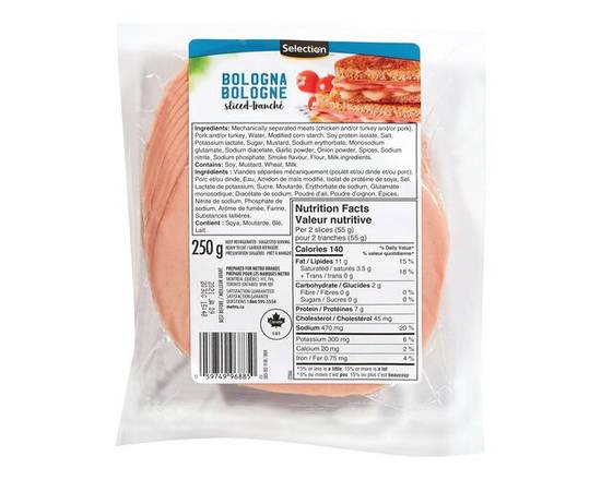 Selection · Bologne tranchée (250 g) - Bologna sliced (250 g)