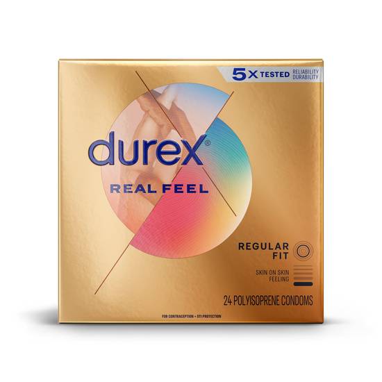 Durex Avanti Bare Real Feel Lubricated Non-Latex Condoms, 24 CT