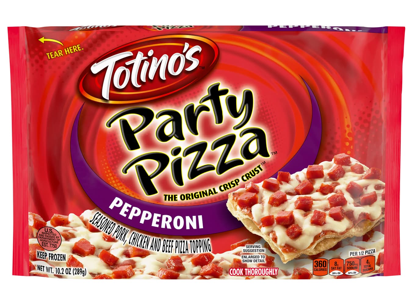 Totino's The Original Crisp Crust Party Pizza, Pepperoni (10.2 oz)