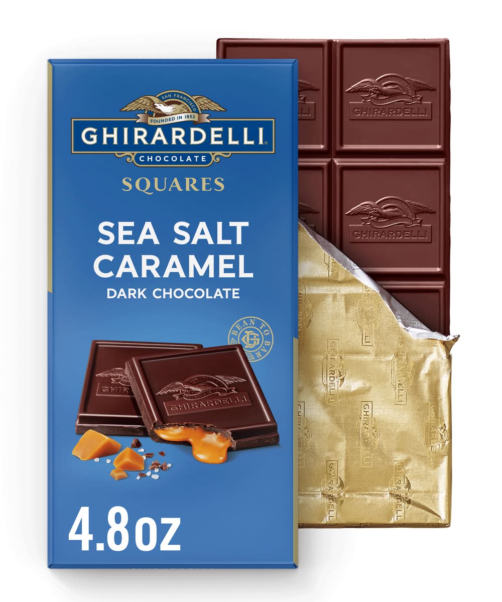 Ghirardelli Squares Sea Salt Caramel Dark Chocolate (4.8 oz)