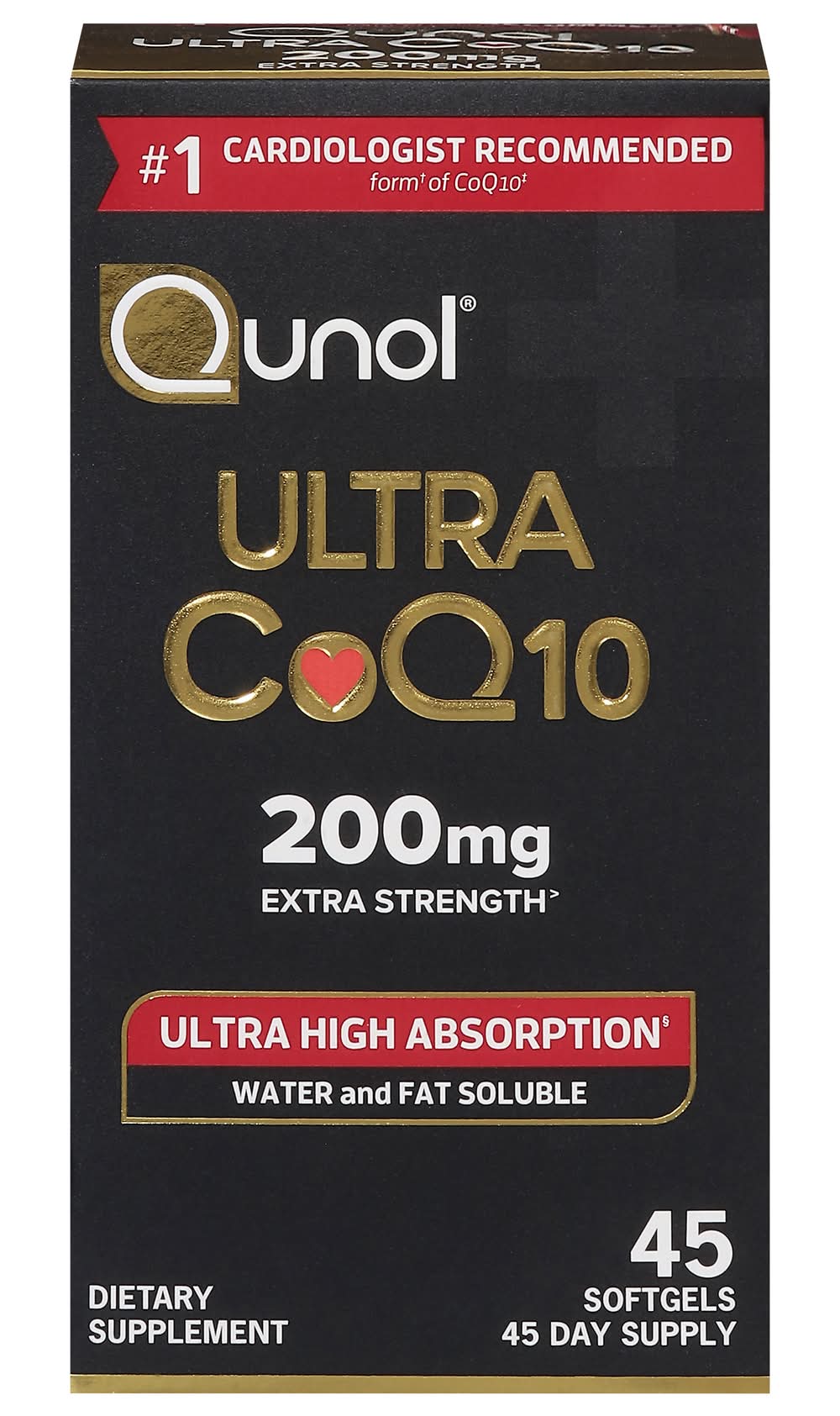 Qunol Ultra Coq10 200mg Extra Strength Softgels (4.96 oz, 45 ct)