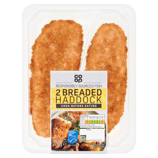 Co-op 2 Breaded Haddock 270g