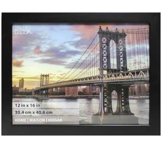 Studio Décor Home Flat Frame, 12x16 in, Black