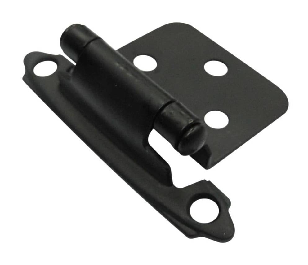 RELIABILT 200-Degree Adjustable Overlay Overlay Surface Self-Closing Black Cabinet Hinge , 5 Pairs ( 10 -Pieces) | 32137PKFLG10