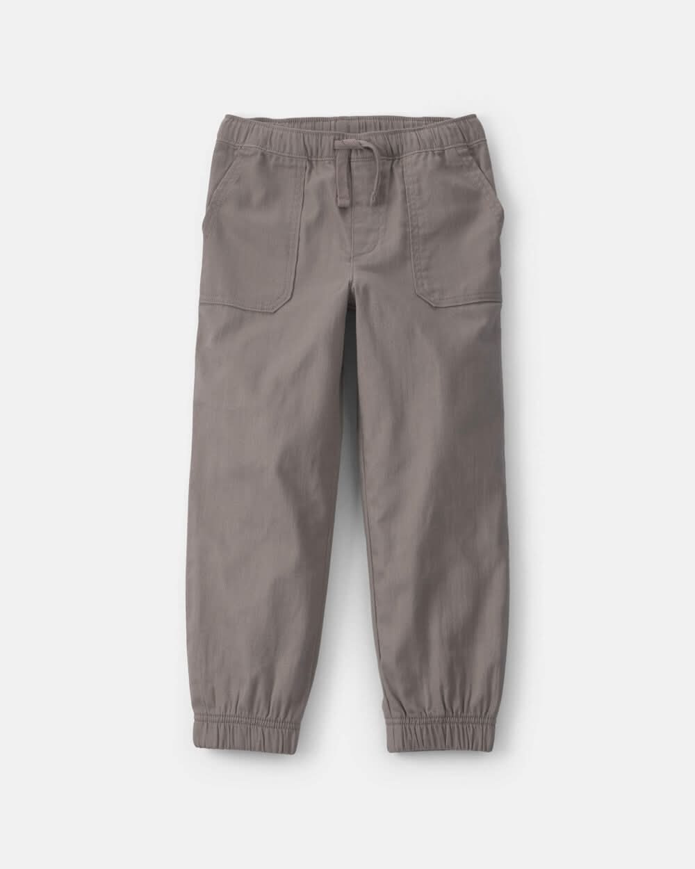 Boys Twill Joggers - Grey - 4