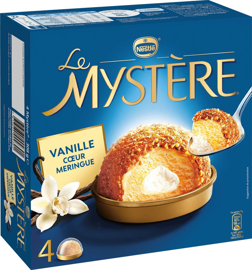 Mystère - Vanille cœur meringue ( 4pièce)