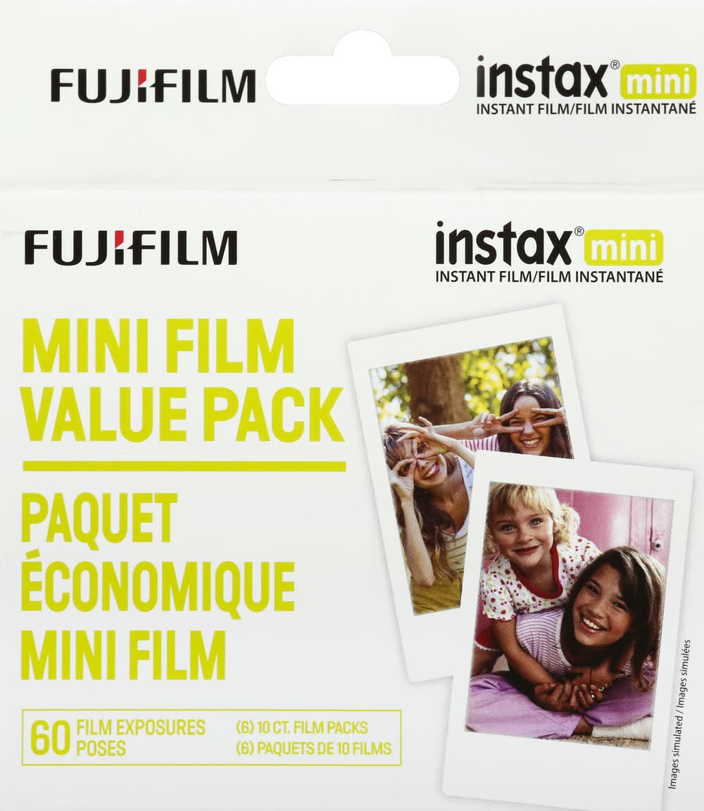 Fujifilm Instax Mini Instant Film Value pack, 8.6x5.4 cm (60 ct)