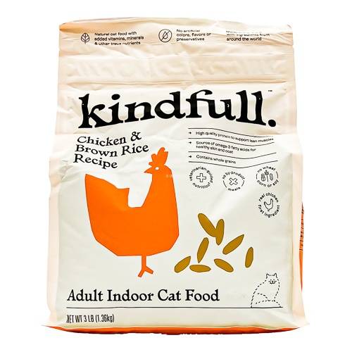 Kindfull Indoor Chicken and Brown Rice Recipe Dry Cat Food