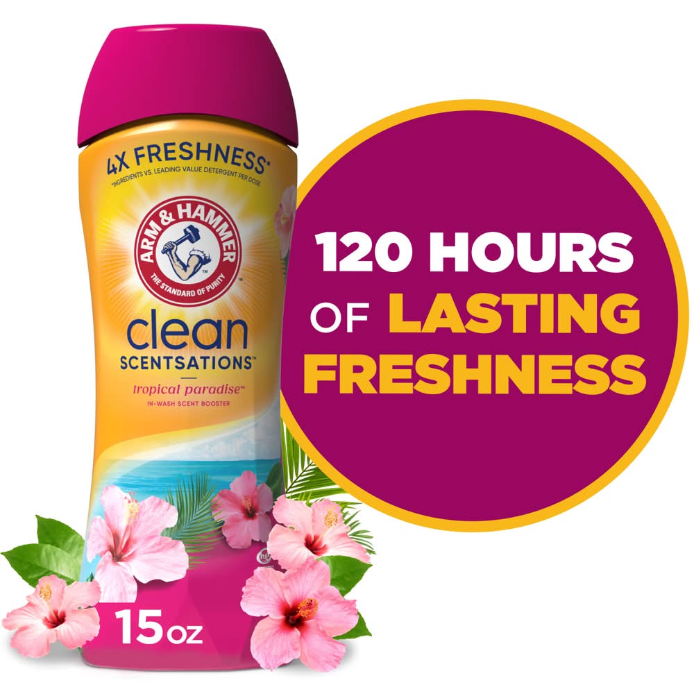 Arm & Hammer Clean Scentsations In-Wash Scent Booster, Tropical Paradise (15 oz)