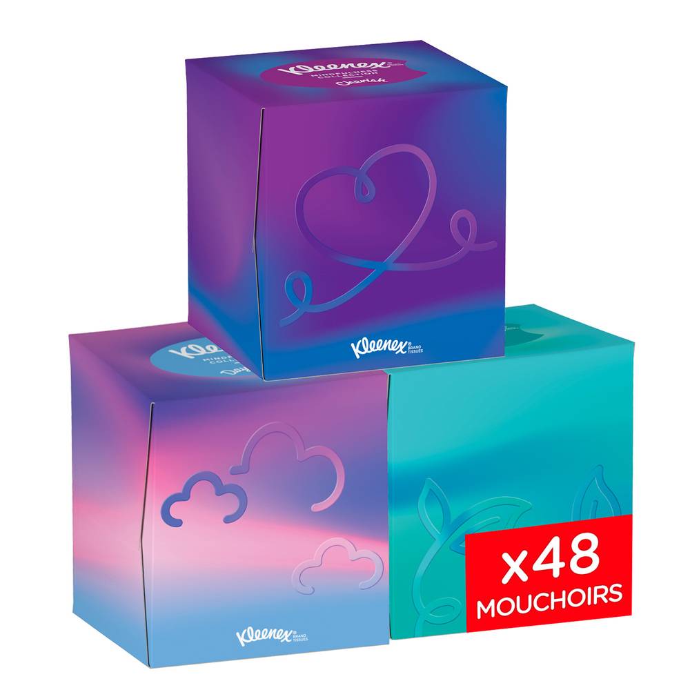 Kleenex - Mouchoirs collection cubique 3 plis