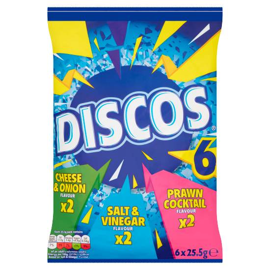 Discos Variety Multipack Crisps 6 X 25.5g