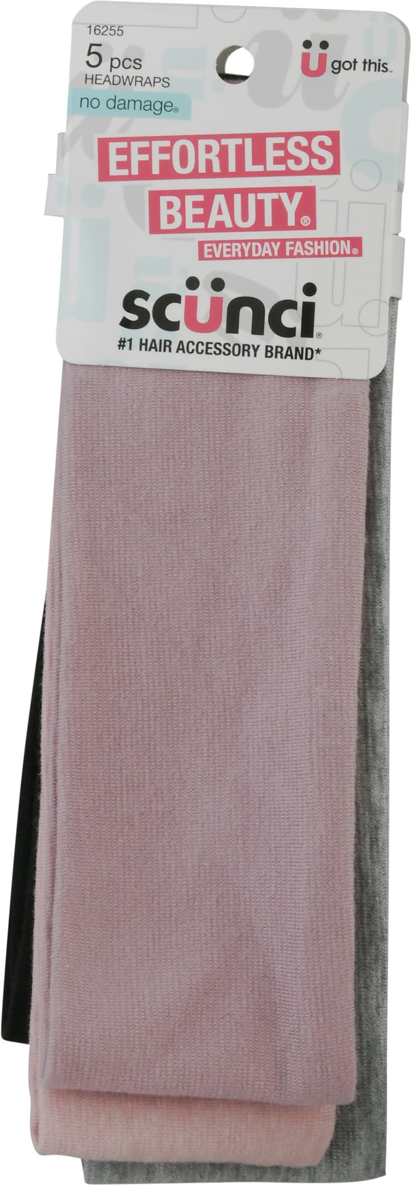 Scunci Effortless Beauty Headbands, Assorted (3.2 oz, 5 ct)
