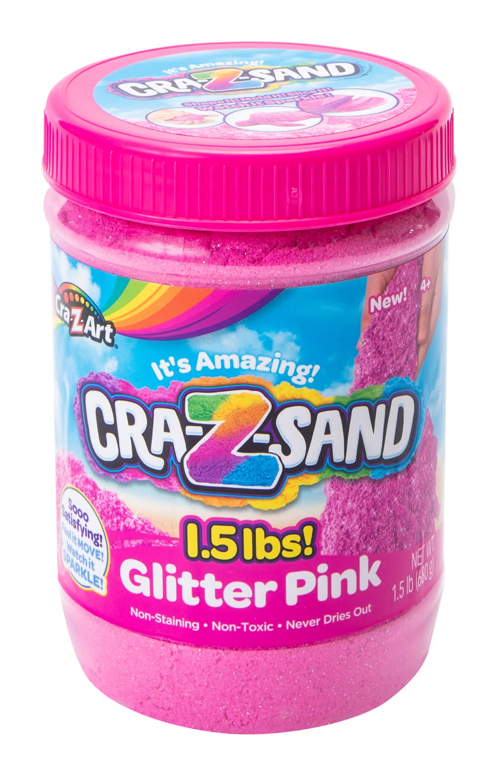 Cra-Z-Sand Glitter Pink Sand 16oz