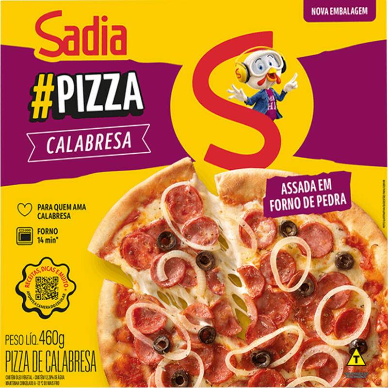 Sadia pizza de calabresa congelada (460 g)