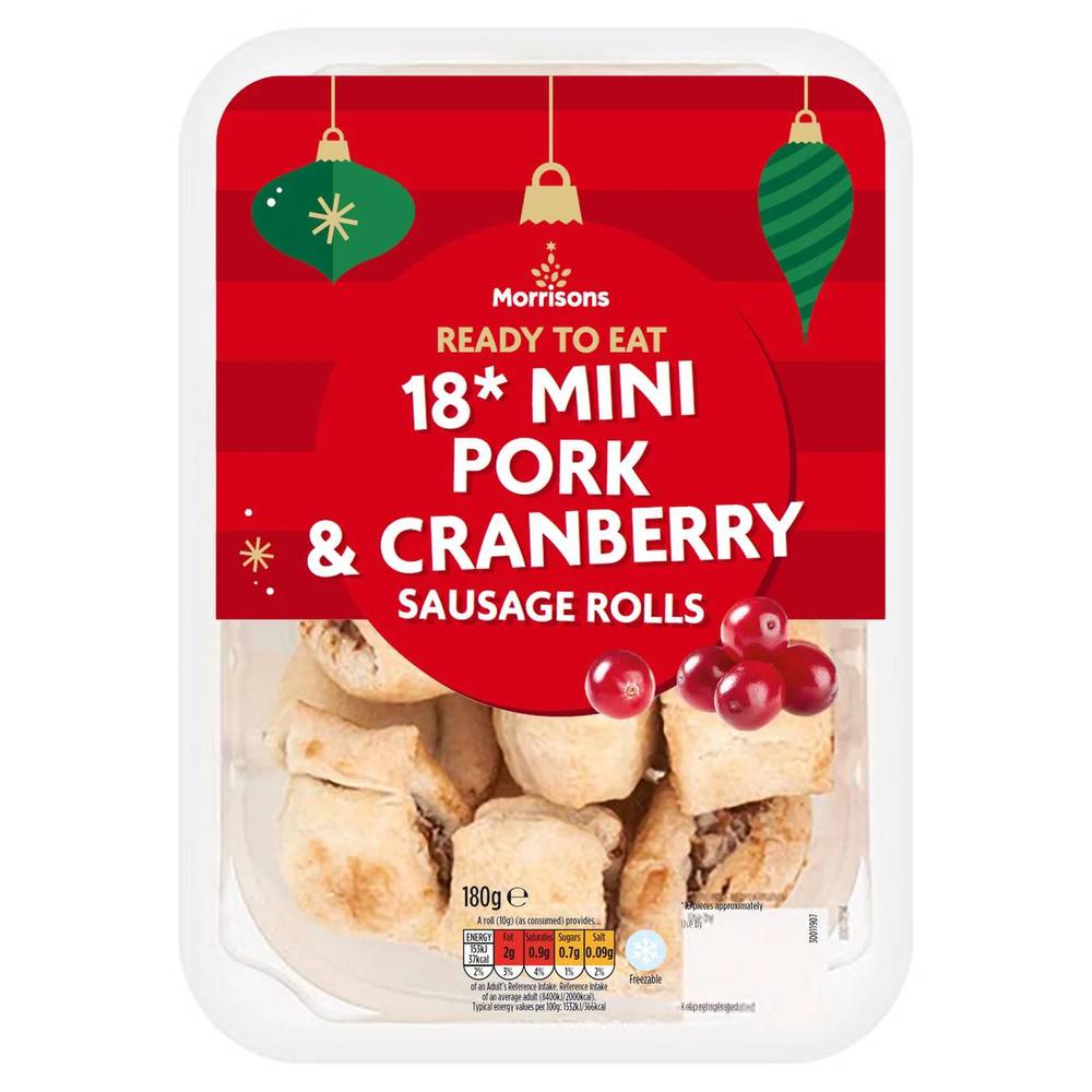 Morrisons Pork and cranberry Mini Rolls 180g