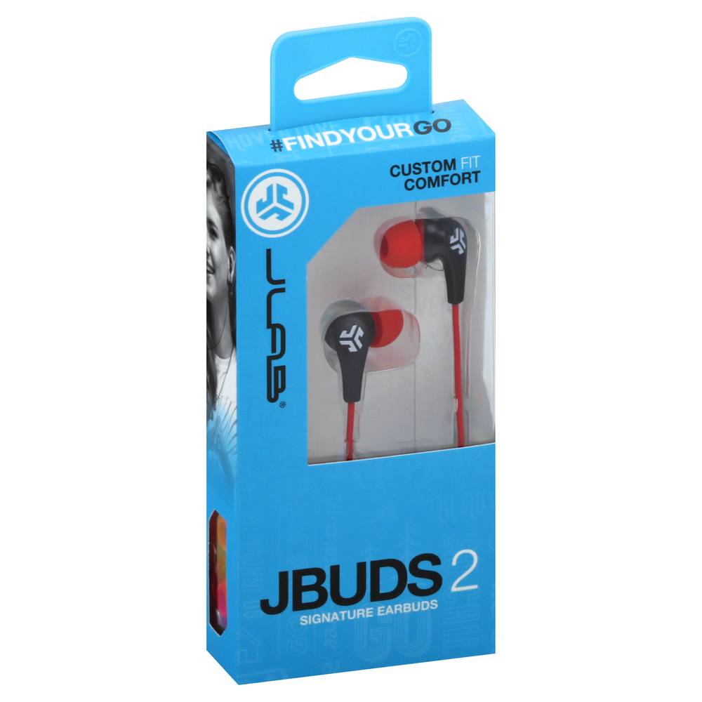 JLab Jbuds 2 Blaze Red Signature Earbuds