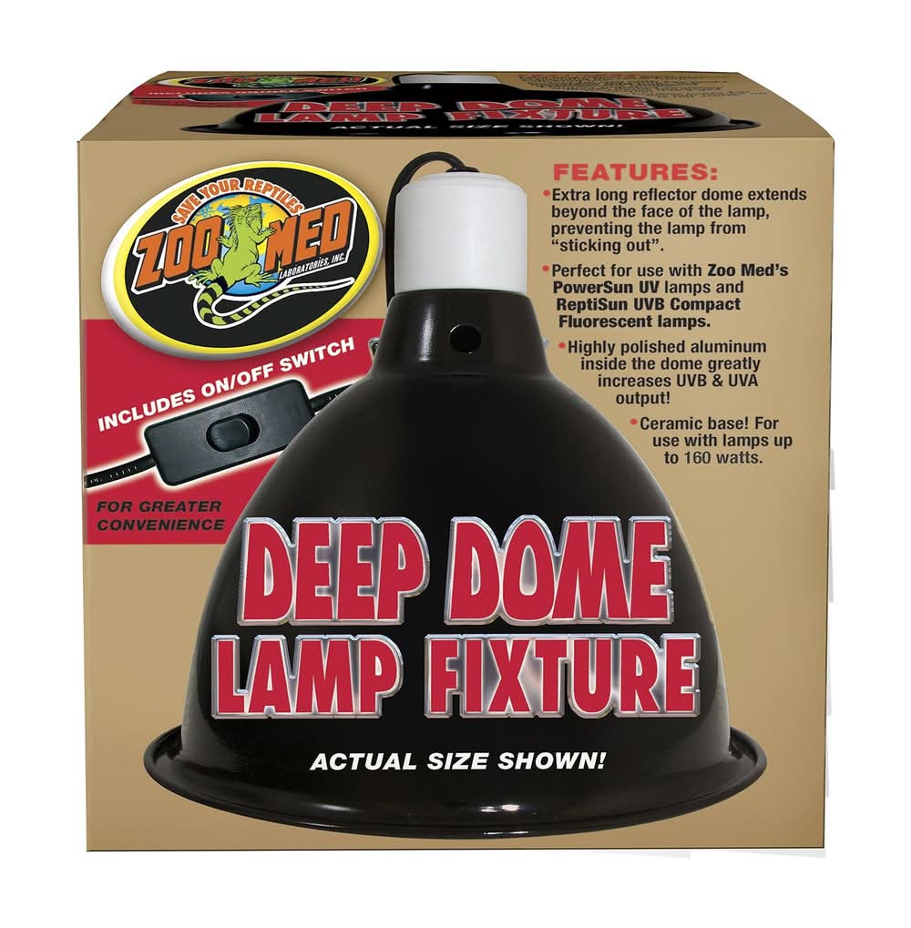 Zoo Med Deep Dome Lamp Fixture, 1 ea