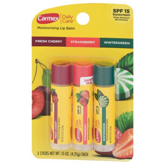 Carmex Daily Care Moisturizing Lip Balm Spf 15 (3 sticks)