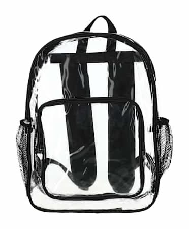 Clear Backpack Black