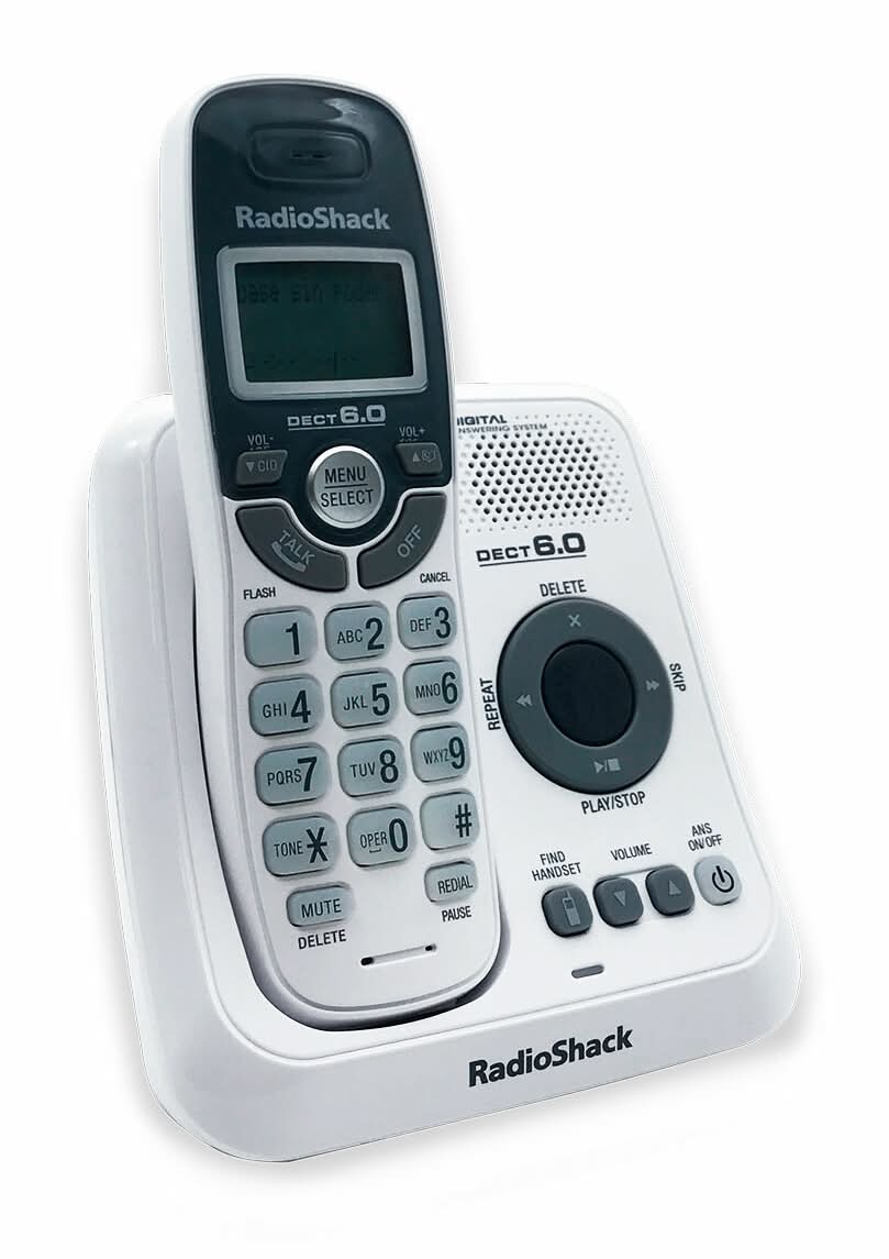 RadioShack · Teléfono inalámbrico blanco (500 g)