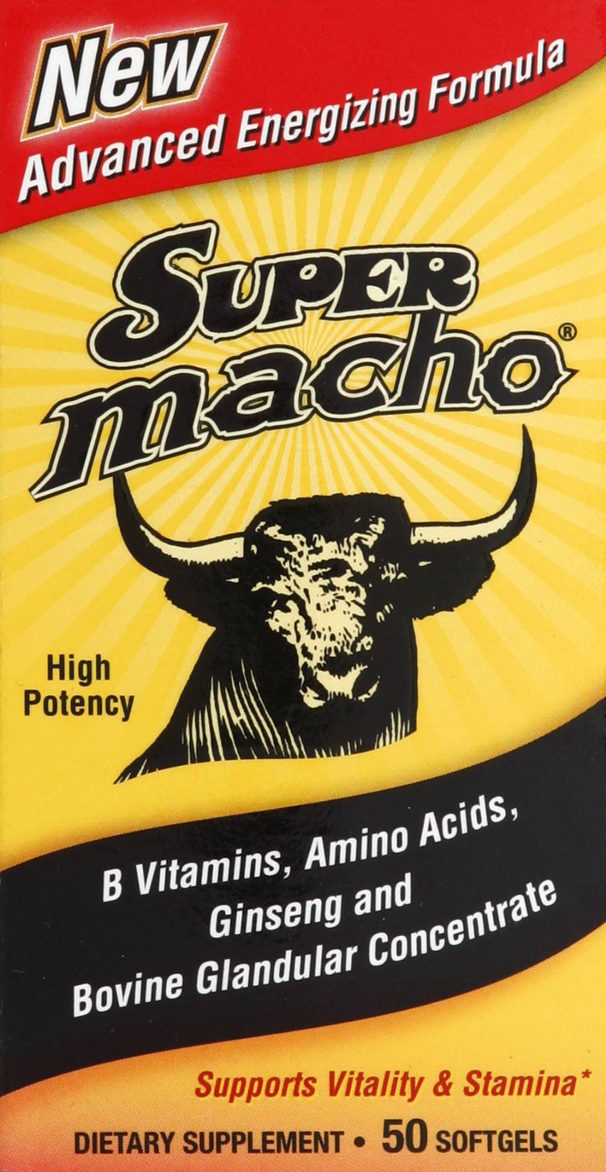 Super Macho Vitality & Stamina Supplements (3.6 oz)