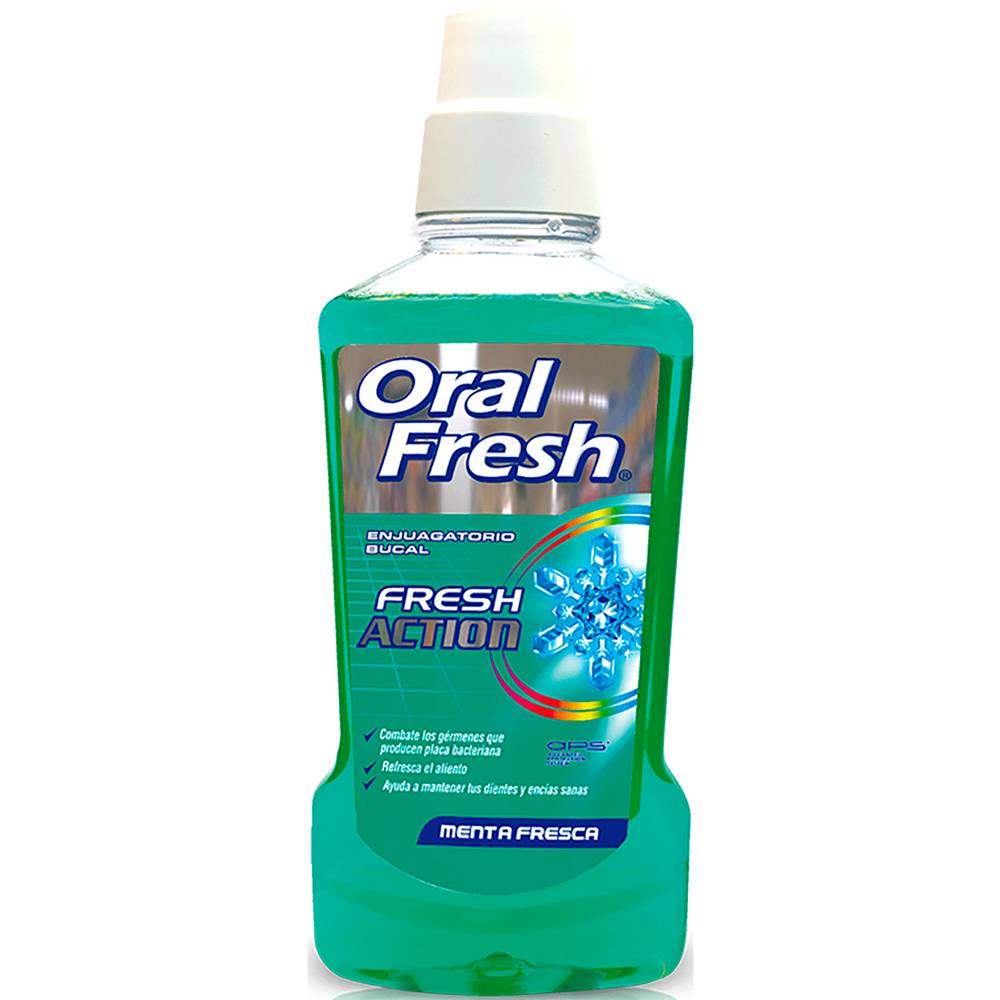 Oral fresh enjuague bucal menta fresca  (botella 500 ml)