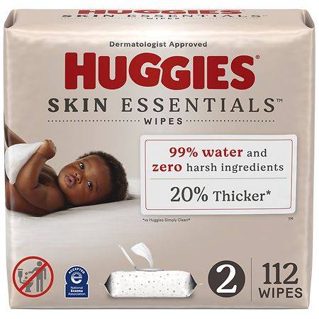 Huggies Skin Essentials Baby Wipes (2 x 56 ct)