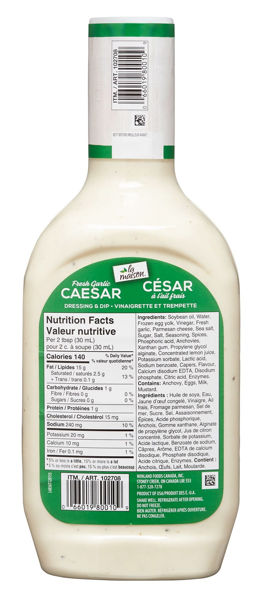 La Maison Fresh Garlic Caesar Dressing & Dip Delivery Near Me | Order  Online | Uber Eats