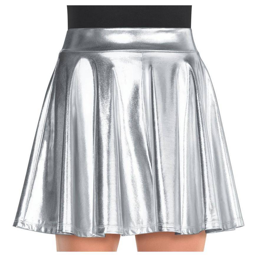 Party City Women's Flare Skirt (silver)