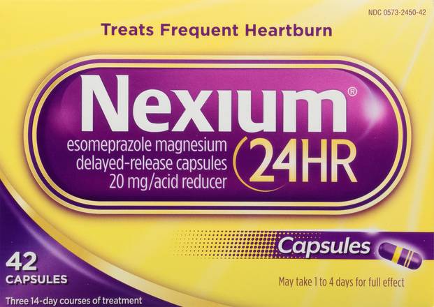 Nexium 24 Hr Delayed Release 20 mg Esomeprazole Antacid (42 ct)
