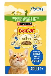 Go-Cat® With Herring And Tuna Mix With Vegetables Dry Cat Food 750G