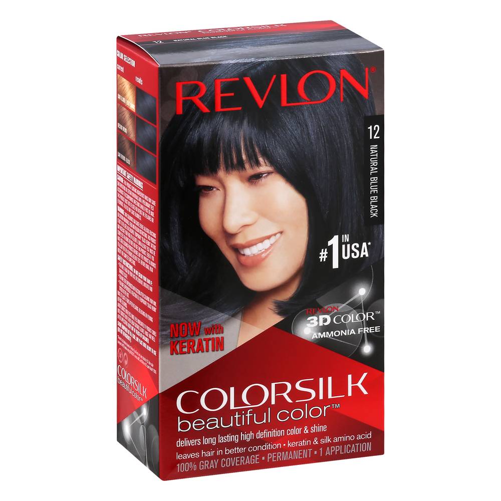 Revlon Colorsilk Natural Blue Black 12 Permanent Hair Color (4.4 fl oz)