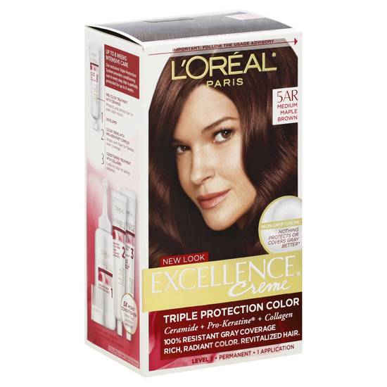L'oréal Excellence 5ar Medium Maple Brown Creme Permanent Color
