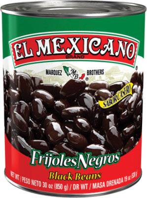 El Mexicano Frijoles Negros Black Beans (29oz can)