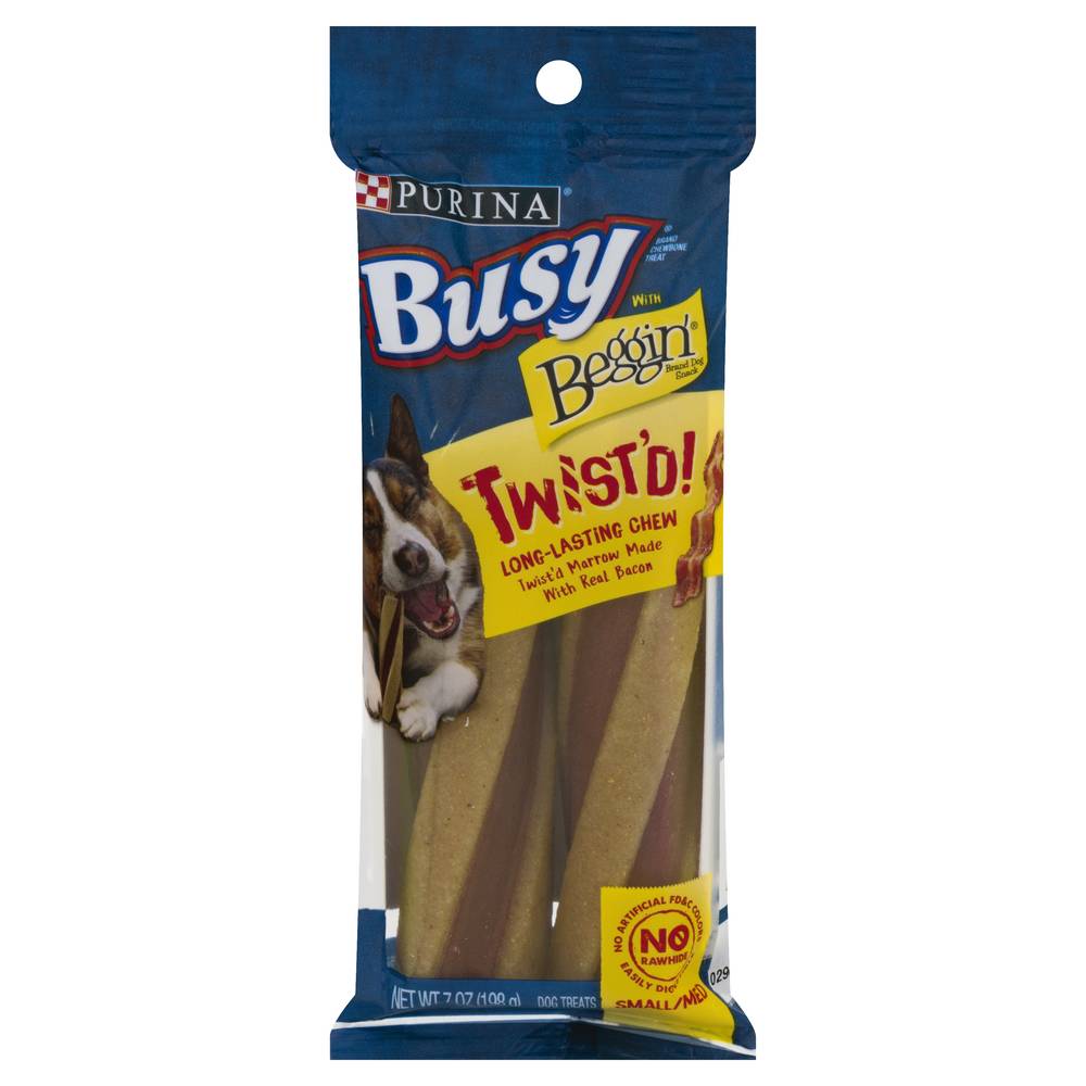 Busy Purina Beggin' Made in Usa Facilities Small/Medium Breed Dog Treats Twist'd (2 ct) (7 oz)