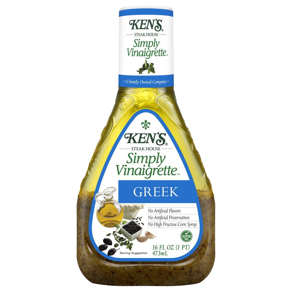 Ken's Steak House Simply Vinaigrette Greek Salad Dressing (16 fl oz)