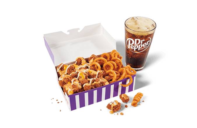 Spicy Sauced & Loaded Popcorn Chicken Big Box Combo