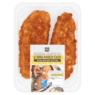 Co-op 2 Breaded Cod 270g