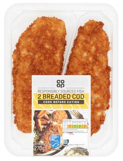 Co-op 2 Breaded Cod 270g