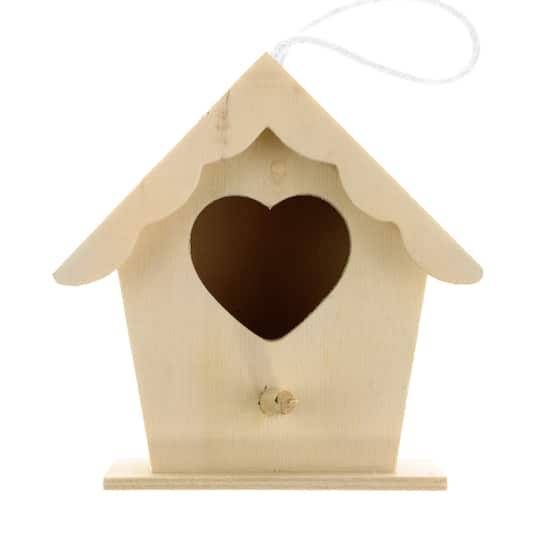 3.5" Wood Heart Birdhouse By Make Market