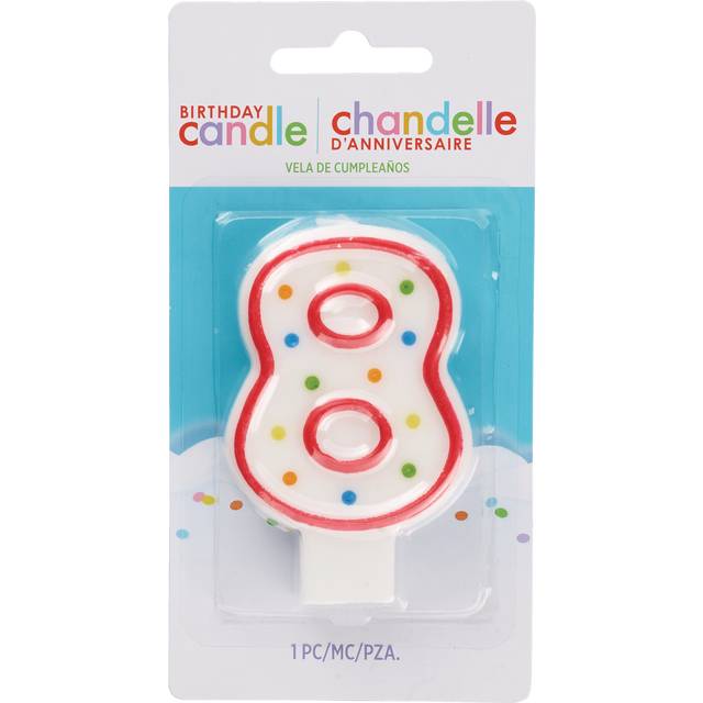 Amscan Chandelle 8 Number Birthday Candle (5.75in x 2.90in)