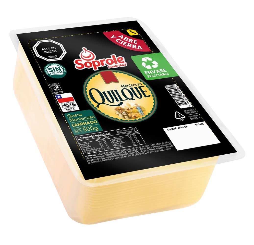 Soprole · Quilque queso mantecoso laminado (500 g)