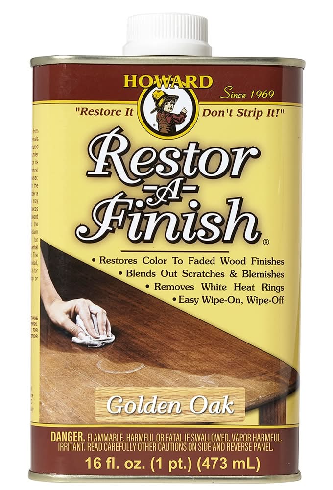 Howard Restor-A-Finish Oil-based Golden Oak Semi-transparent Satin Interior Stain ( 1-pint )