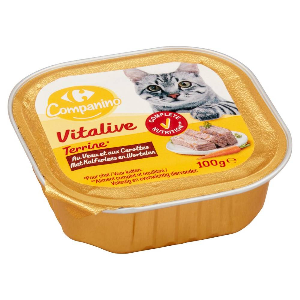 Carrefour Companino Vitalive Terrine au Veau et aux Carottes 100 g