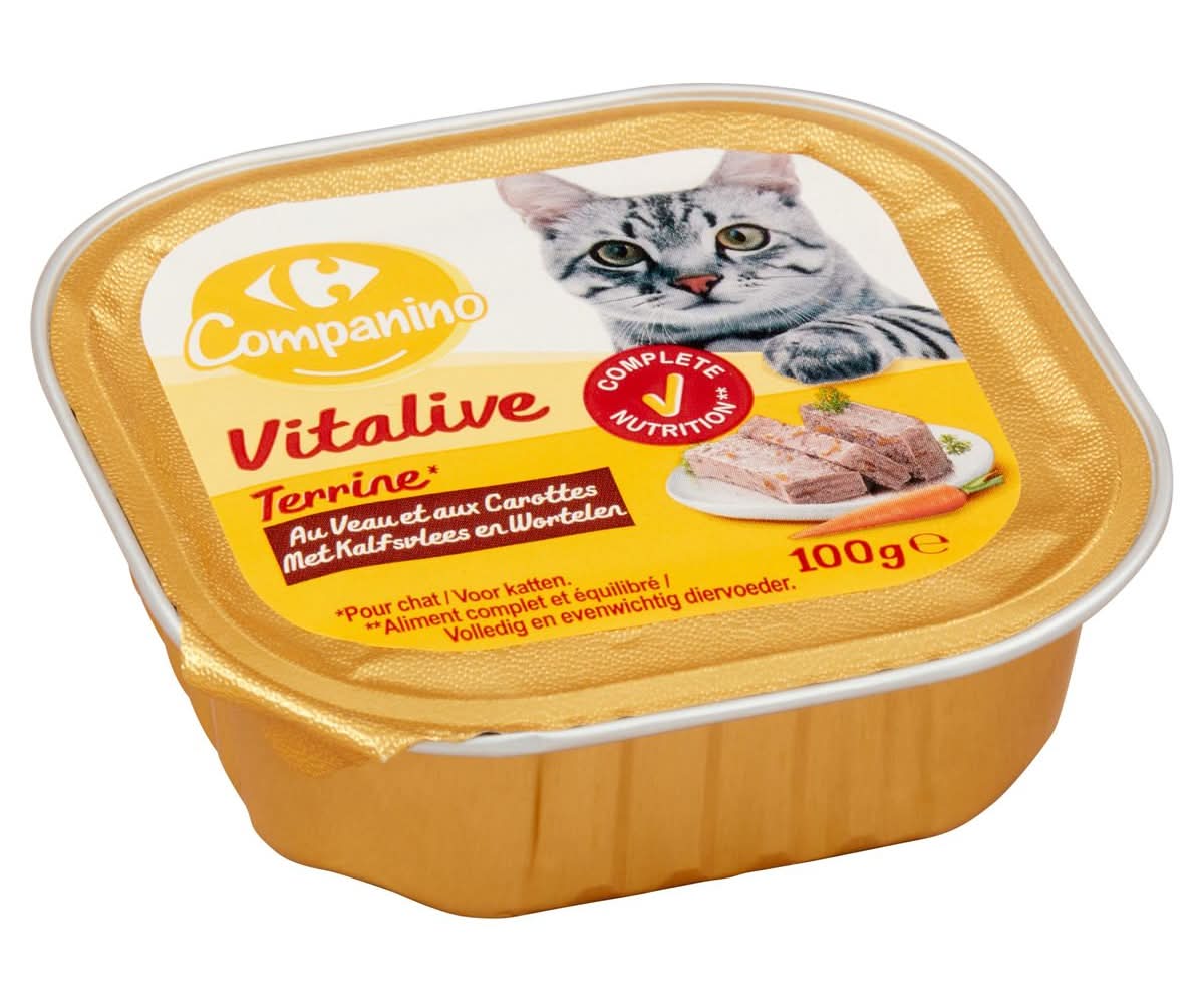 Carrefour Companino Vitalive Terrine au Veau et aux Carottes 100 g